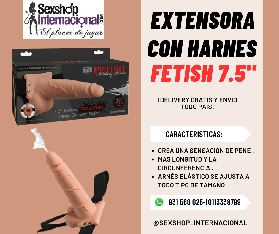 FETISH FANTASY 7.5 EXTENSORA EYACULADORA CON HARNES SEXSHOP